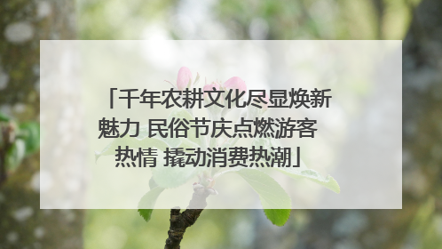 千年农耕文化尽显焕新魅力 民俗节庆点燃游客热情 撬动消费热潮