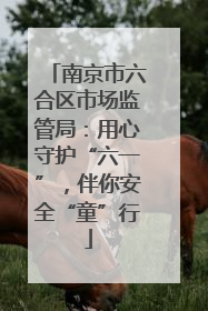 南京市六合区市场监管局：用心守护“六一”，伴你安全“童”行