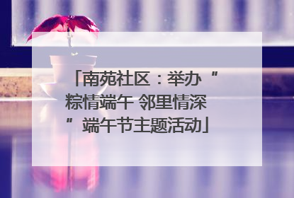 南苑社区：举办“粽情端午 邻里情深”端午节主题活动