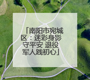 南阳市宛城区：迷彩身影守平安 退役军人践初心