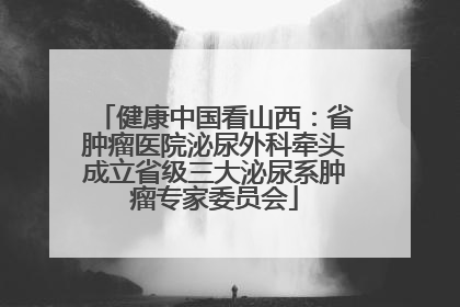 健康中国看山西：省肿瘤医院泌尿外科牵头成立省级三大泌尿系肿瘤专家委员会