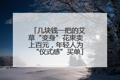 几块钱一把的艾草“变身”花束卖上百元，年轻人为“仪式感”买单
