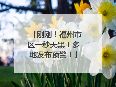 刚刚！福州市区一秒天黑！多地发布预警！