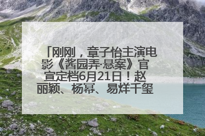 刚刚，章子怡主演电影《酱园弄·悬案》官宣定档6月21日！赵丽颖、杨幂、易烊千玺等角色海报曝光