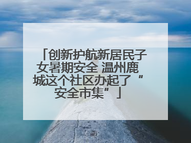 创新护航新居民子女暑期安全 温州鹿城这个社区办起了“安全市集”