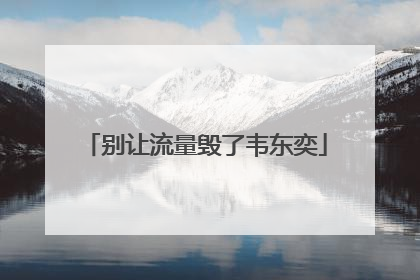 别让流量毁了韦东奕