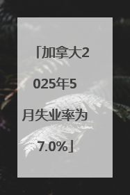加拿大2025年5月失业率为7.0%