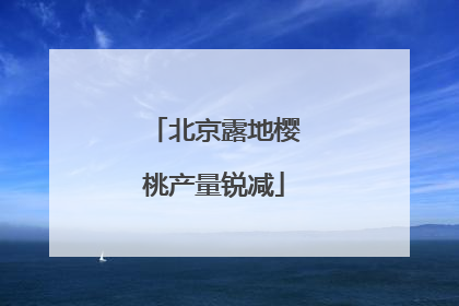 北京露地樱桃产量锐减