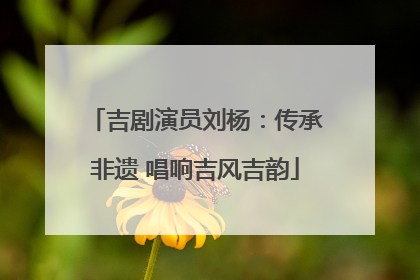 吉剧演员刘杨：传承非遗 唱响吉风吉韵