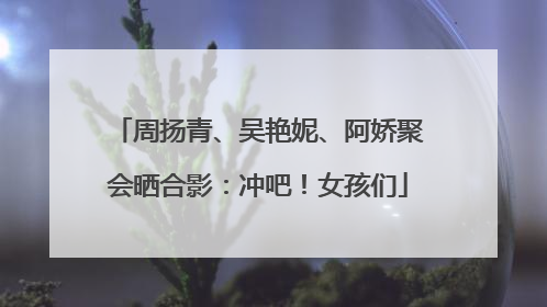 周扬青、吴艳妮、阿娇聚会晒合影：冲吧！女孩们