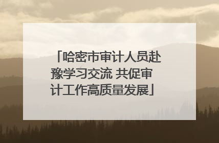 哈密市审计人员赴豫学习交流 共促审计工作高质量发展