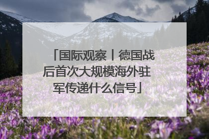 国际观察丨德国战后首次大规模海外驻军传递什么信号