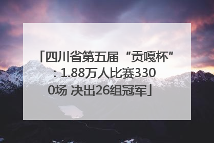 四川省第五届“贡嘎杯”：1.88万人比赛3300场 决出26组冠军