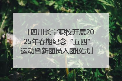 四川长宁职校开展2025年春期纪念“五四”运动暨新团员入团仪式