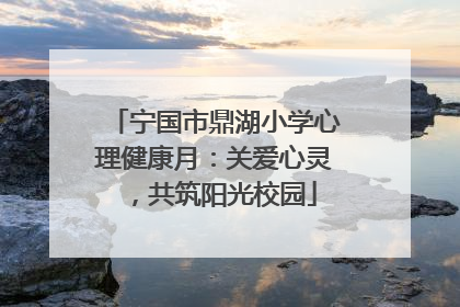 宁国市鼎湖小学心理健康月：关爱心灵，共筑阳光校园