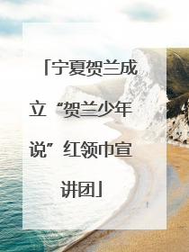 宁夏贺兰成立“贺兰少年说”红领巾宣讲团