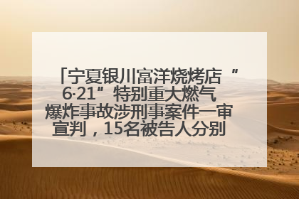 宁夏银川富洋烧烤店“6·21”特别重大燃气爆炸事故涉刑事案件一审宣判，15名被告人分别判刑六年至一年不等