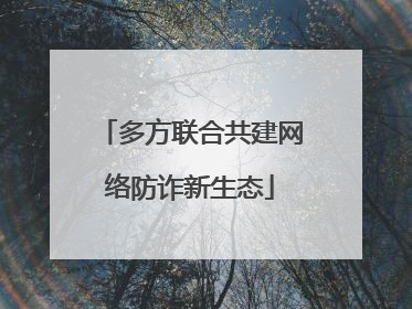 多方联合共建网络防诈新生态