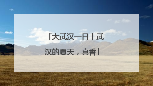 大武汉一日丨武汉的夏天，真香