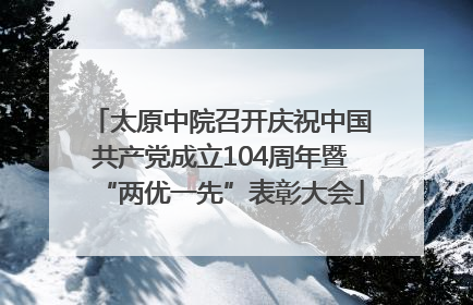 太原中院召开庆祝中国共产党成立104周年暨“两优一先”表彰大会