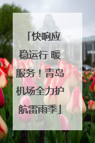 快响应 稳运行 暖服务！青岛机场全力护航雷雨季