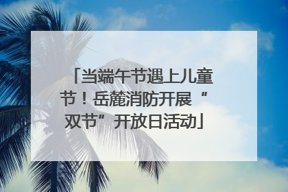 当端午节遇上儿童节！岳麓消防开展“双节”开放日活动