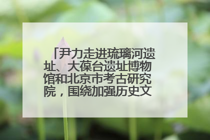 尹力走进琉璃河遗址、大葆台遗址博物馆和北京市考古研究院，围绕加强历史文化名城保护调研