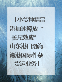 小货种精品港加速释放“长尾效应” 山东港口渤海湾港国际件杂货运业务