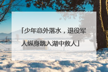 少年意外落水，退役军人纵身跳入湖中救人