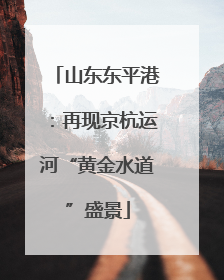 山东东平港：再现京杭运河“黄金水道”盛景