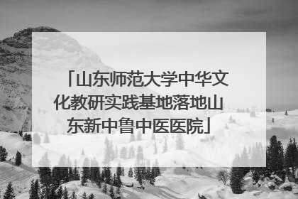山东师范大学中华文化教研实践基地落地山东新中鲁中医医院