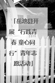 岳池县开展“行践青春 童心同行”青年志愿活动
