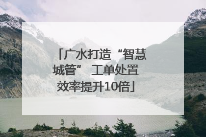 广水打造“智慧城管” 工单处置效率提升10倍