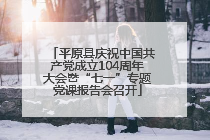 平原县庆祝中国共产党成立104周年大会暨“七一”专题党课报告会召开
