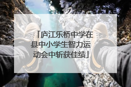 庐江乐桥中学在县中小学生智力运动会中斩获佳绩