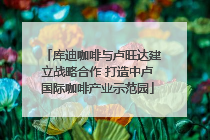 库迪咖啡与卢旺达建立战略合作 打造中卢国际咖啡产业示范园