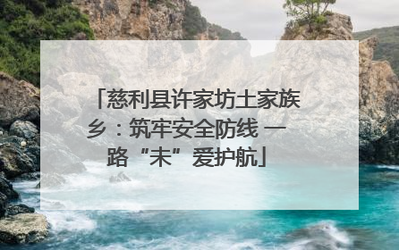 慈利县许家坊土家族乡：筑牢安全防线 一路“未”爱护航