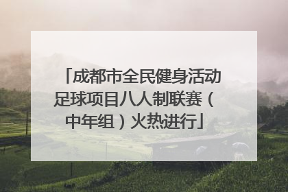 成都市全民健身活动足球项目八人制联赛（中年组）火热进行