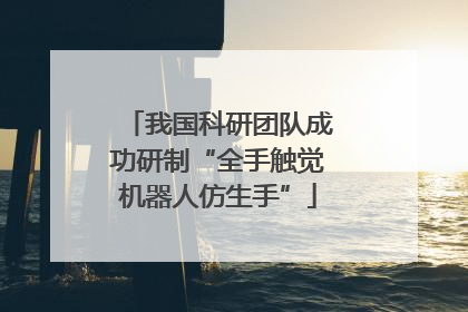 我国科研团队成功研制“全手触觉机器人仿生手”