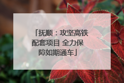 抚顺：攻坚高铁配套项目 全力保障如期通车