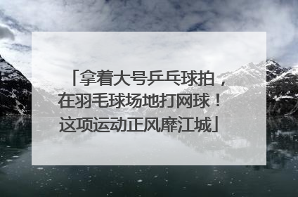 拿着大号乒乓球拍，在羽毛球场地打网球！这项运动正风靡江城
