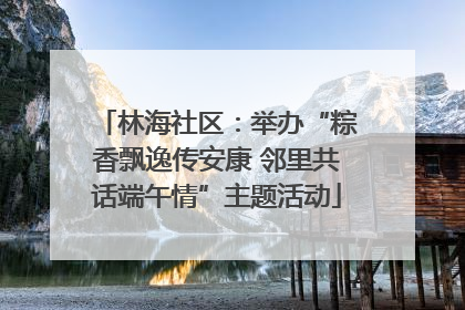 林海社区：举办“粽香飘逸传安康 邻里共话端午情”主题活动