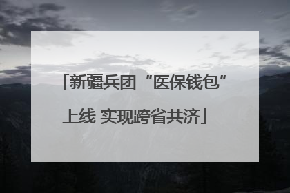 新疆兵团“医保钱包”上线 实现跨省共济