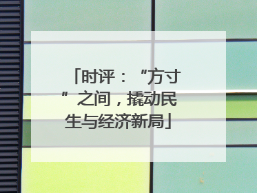 时评：“方寸”之间，撬动民生与经济新局