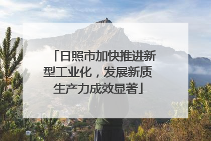 日照市加快推进新型工业化，发展新质生产力成效显著