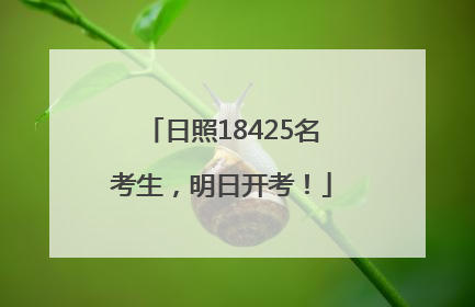 日照18425名考生，明日开考！