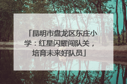 昆明市盘龙区东庄小学：红星闪耀闯队关，培育未来好队员