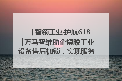 智领工业·护航618┃万马智维助企摆脱工业设备售后枷锁，实现服务与效能价值共振！