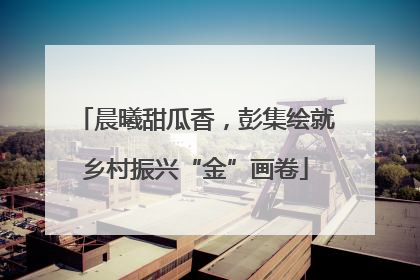 晨曦甜瓜香，彭集绘就乡村振兴“金”画卷