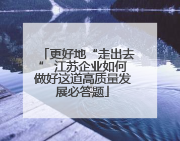 更好地“走出去” 江苏企业如何做好这道高质量发展必答题
